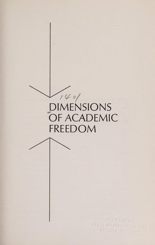 Dimensions of academic freedom