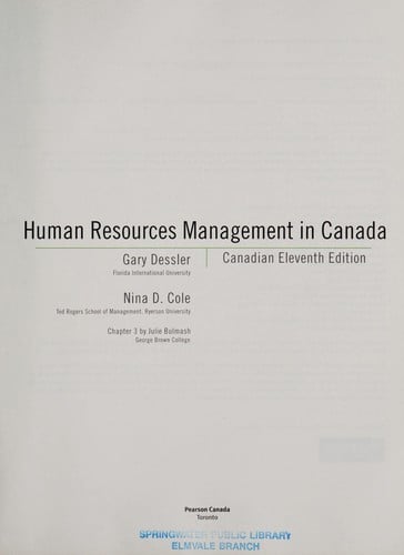 Human resources management in Canada