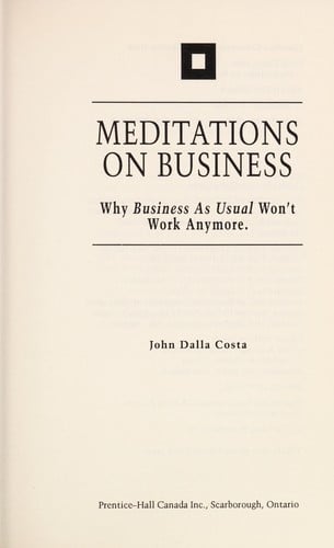 Meditations on business