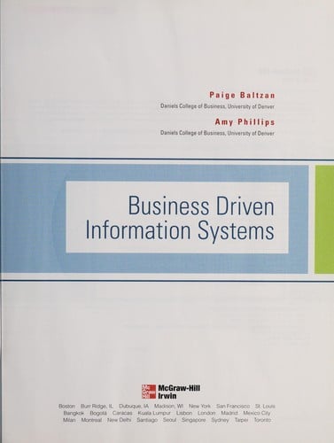 Business driven information systems