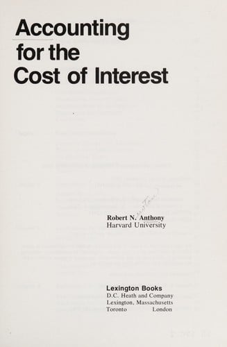 Accounting for the cost of interest