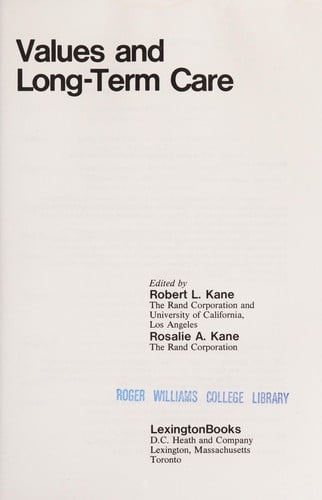 Values and long-term care