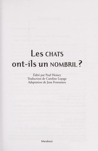 Les chats ont-ils un nombril?