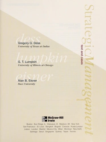 Strategic management: text and cases