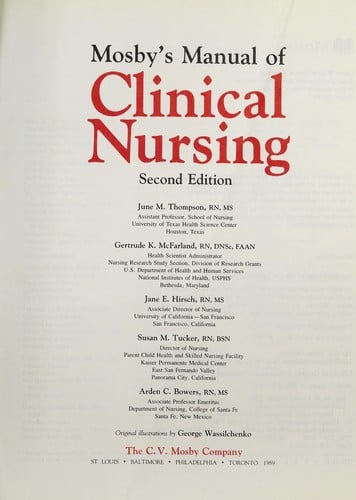 Mosby's manual of clinical nursing