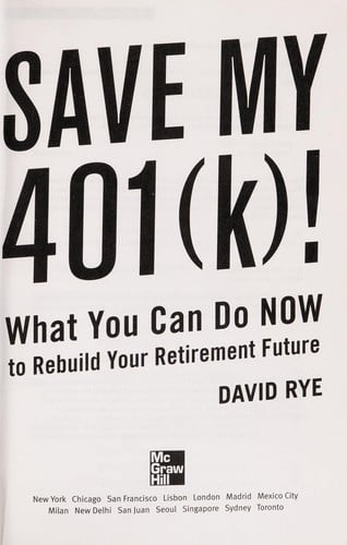 Save my 401(k)!