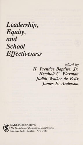 Leadership, equity, and school effectiveness