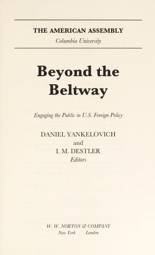 Beyond the beltway