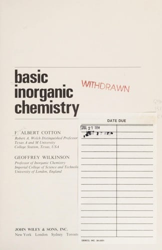 Basic inorganic chemistry