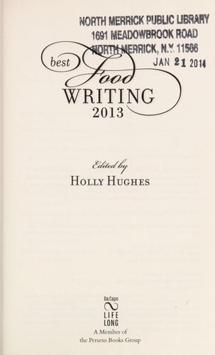 Best food writing 2013