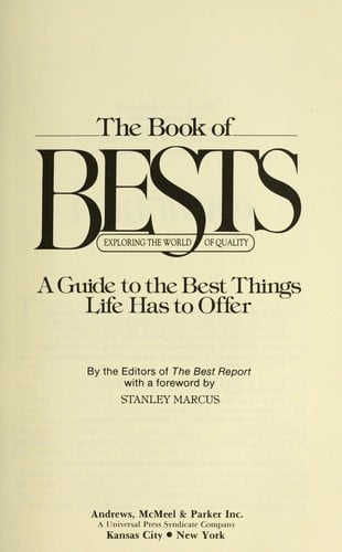 The Book of bests
