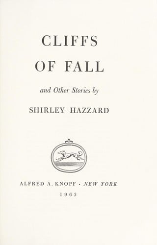 Cliffs of fall, and other stories