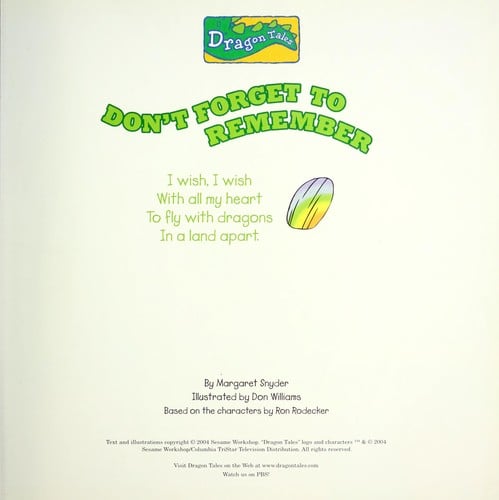 Don't forget to remember