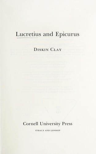 Lucretius and Epicurus