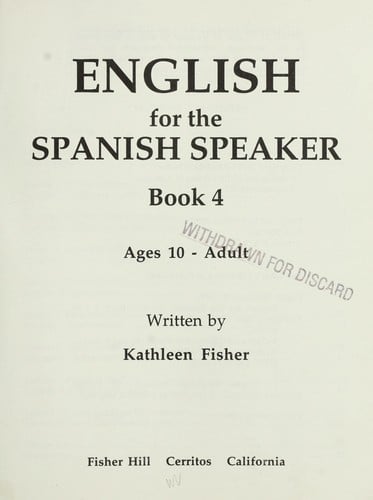 English for the Spanish speaker