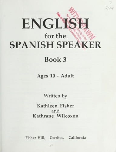 English for the Spanish speaker