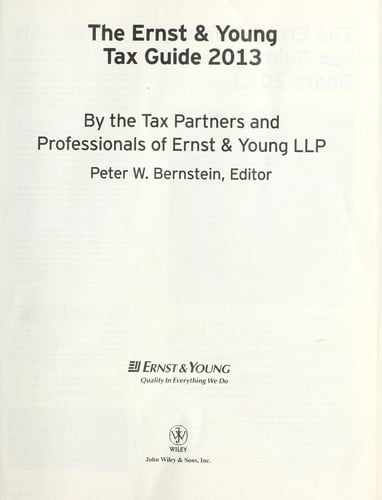 The Ernst & Young tax guide 2013