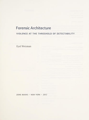 Forensic architecture