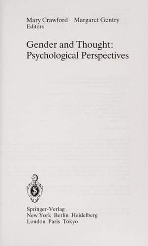 Gender and thought