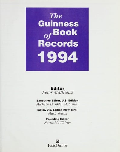 The Guinness book of records, 1994