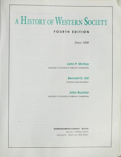 A history of Western society since 1400