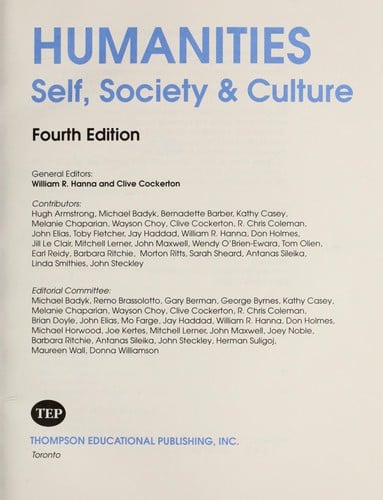 Humanities : self, society & culture