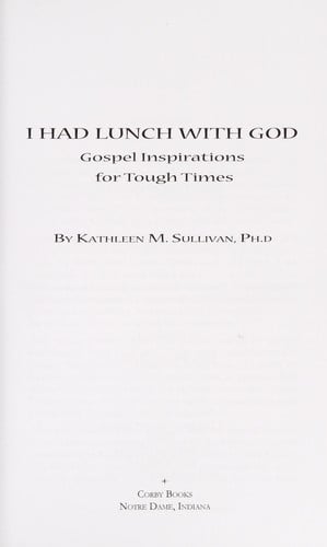 I had lunch with God