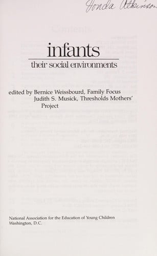 Infants, their social environments