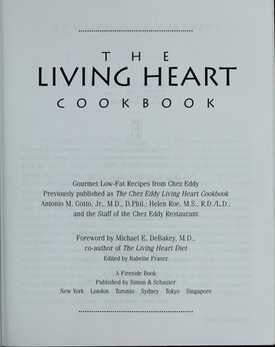 The living heart cookbook