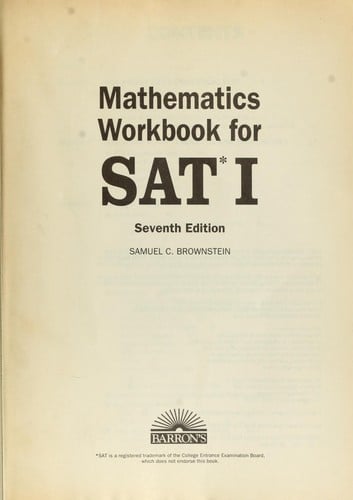 Mathematics workbook for SAT I