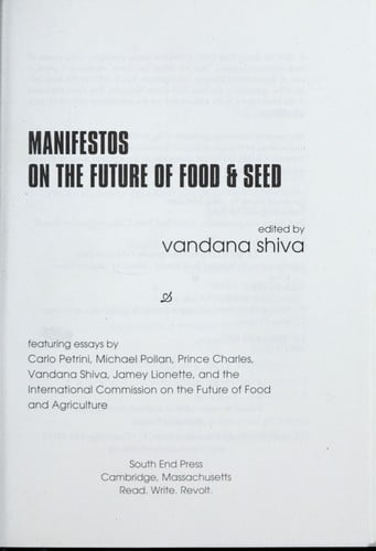 Manifestos on the future of food & seed