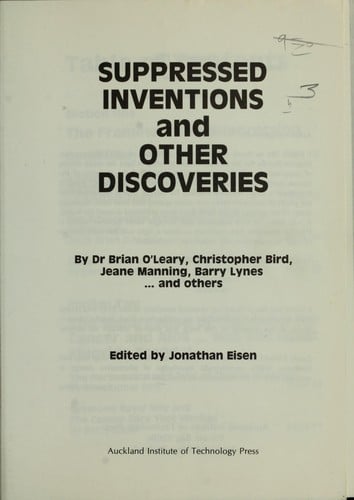 Suppressed inventions and other discoveries