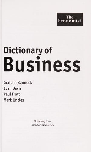 Dictionary of business