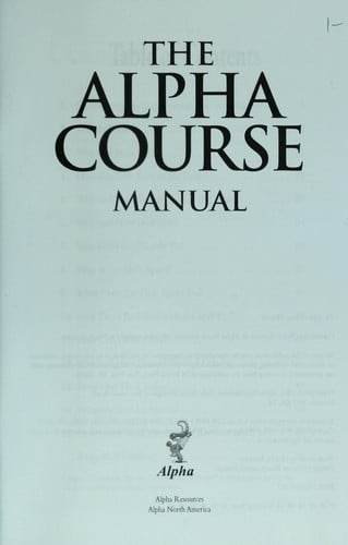 The Alpha course manual