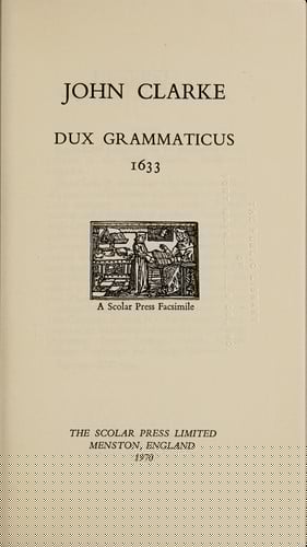 Dux grammaticus, 1633