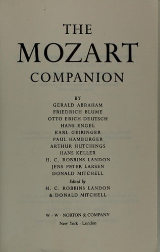 The Mozart companion