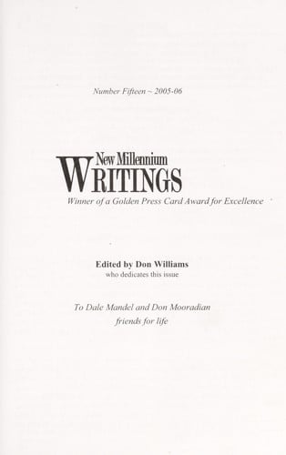 New Millenium Writings 2005-06 (#15)