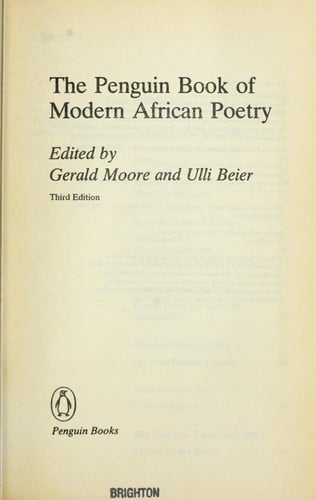 The Penguin book of modern African poetry