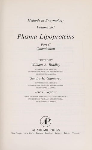 Plasma lipoproteins