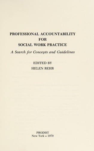 Professional accountability for social work practice