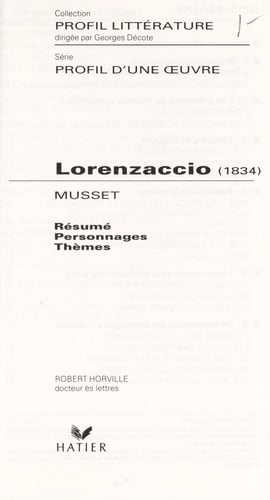 Lorenzaccio (1834), Musset