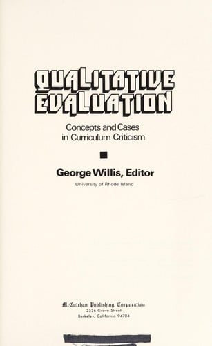 Qualitative evaluation