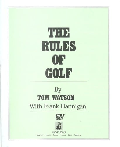 The rules of golf