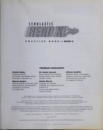 Scholastic read XL.