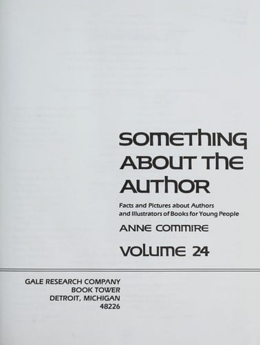 Something About the Author - Volume 24