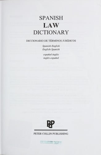 Spanish law dictionary