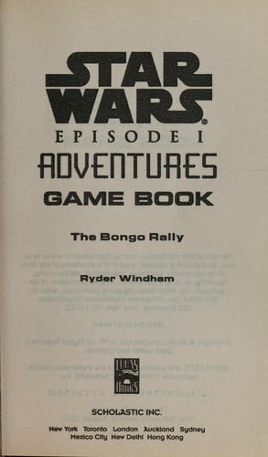 Star Wars - Episode I Adventures - The Bongo Rally Game Book