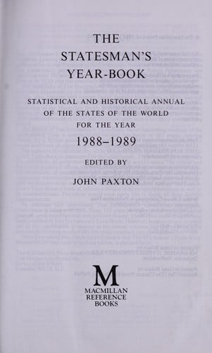 The Statesman's yearbook