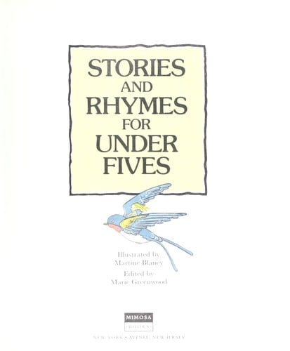 Stories and rhymes for under fives