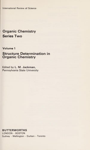 Structure determination in organic chemistry